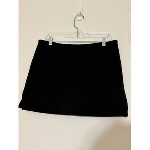 Joe Benbasset Black Mini Skirt XL Made in USA Stretch Side Slit 1749605